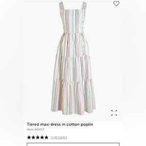 J Crew size 14 rainbow stripe dress EUC